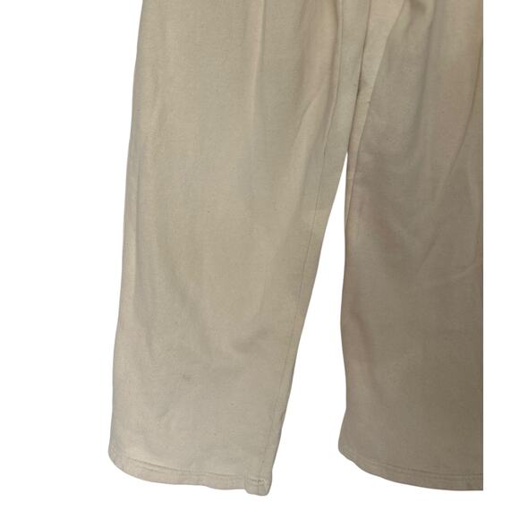 Brandy Melville Cream Wide Leg Sweatpants Drawstring Lounge Pants One Size - Picture 6 of 6